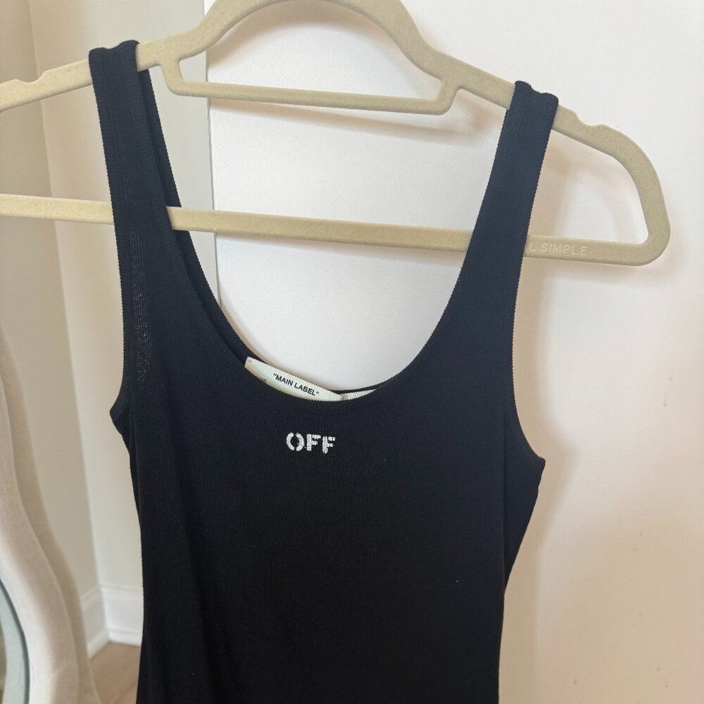 Off-White - Logo stretch-cotton tank top 2013